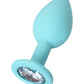ToDo by Toyfa Brilliant anal kılıf, silikon, cam göbeği, beyaz kristalli, 7 cm, Ø 2,8 cm, 26 g