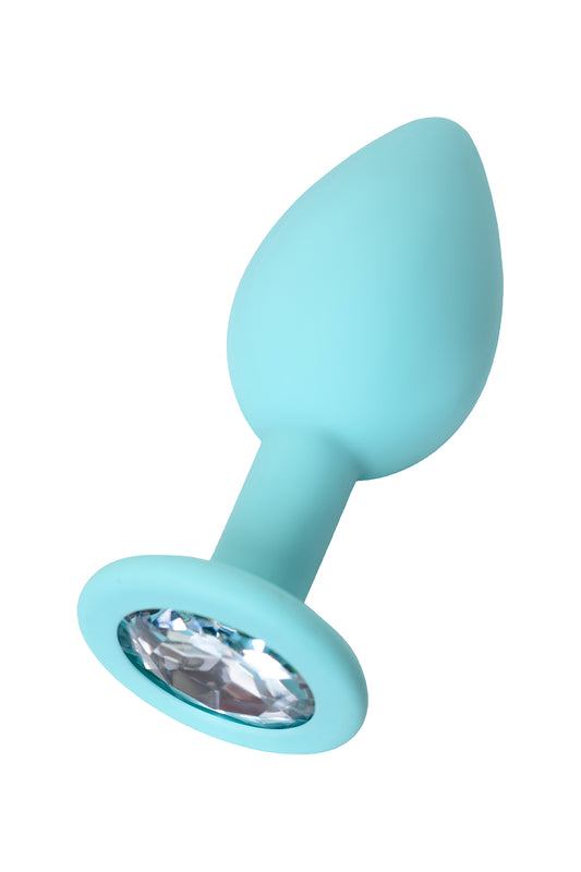 ToDo by Toyfa Brilliant anal kılıf, silikon, cam göbeği, beyaz kristalli, 7 cm, Ø 2,8 cm, 26 g