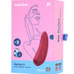 Satisfyer Curvy 1 Connect App Vakum Dalgası Klitoris Vibratörü, silikon, kırmızı, 14,3 cm