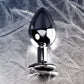 Metal by TOYFA Anal Plug, Metal, gümüş, siyah kristalli, 8,1 cm, Ø 3,4 cm