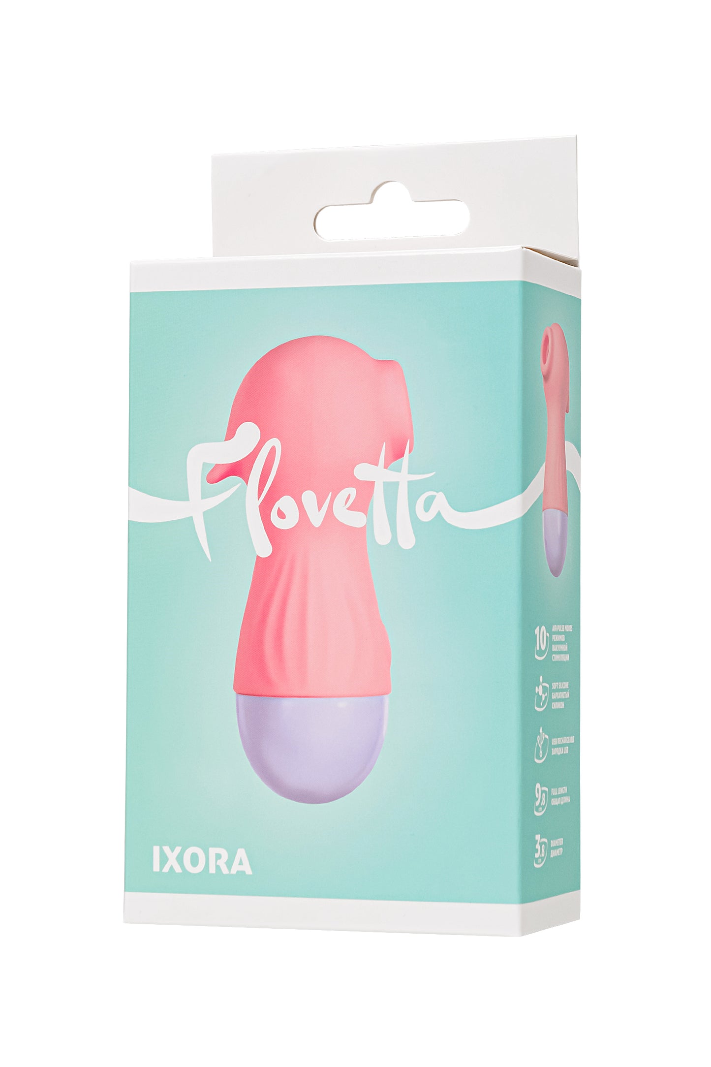 Flovetta by Toyfa Vakum dalgası uyarıcısı  Ixora, silikon, pembe, 9,8 cm