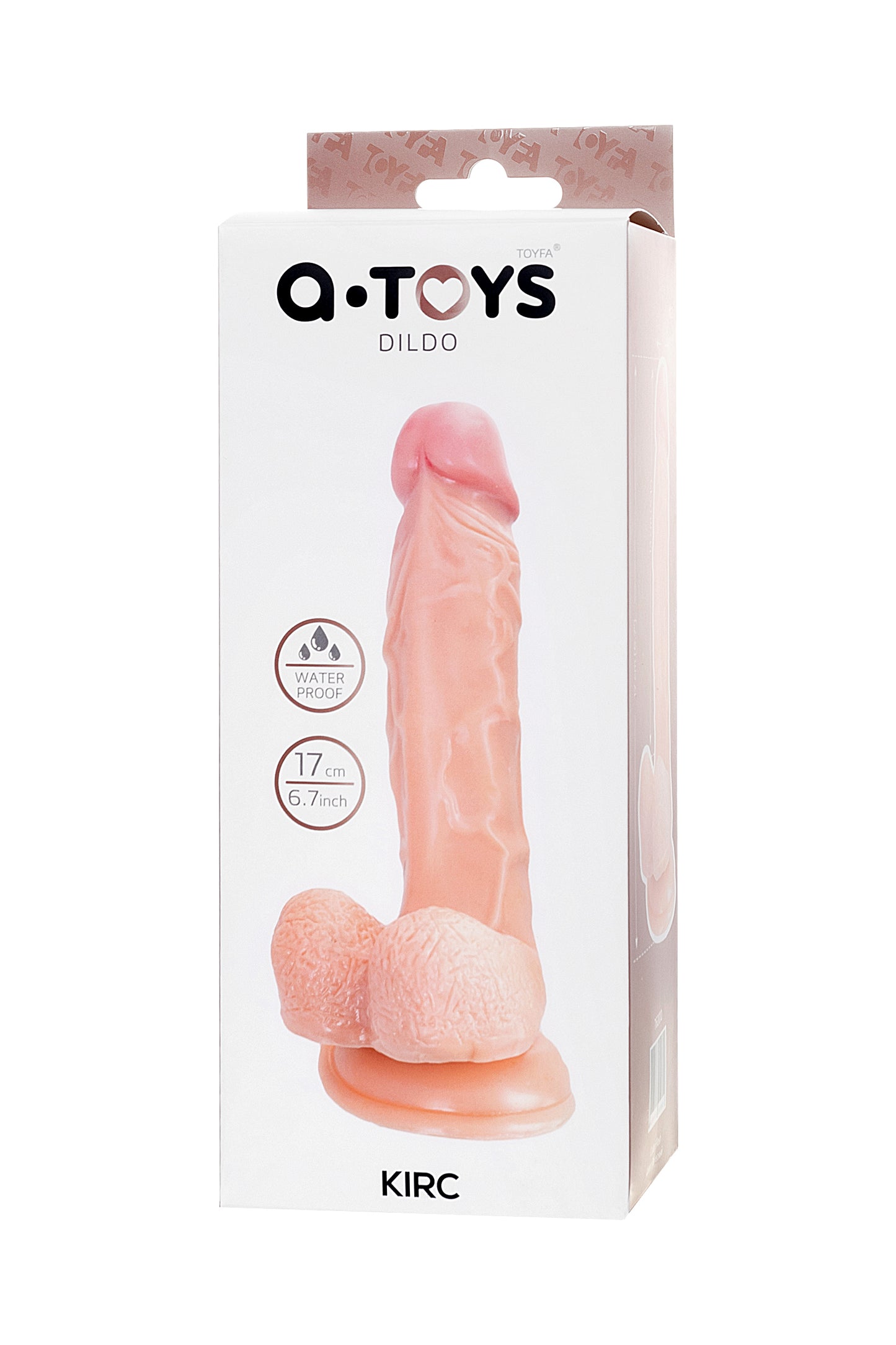 A-Toys by TOYFA Gerçekçi Dildo Kirc, TPE, çıplak, 17 cm