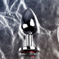 Metal by TOYFA Anal Plug, Metal, gümüş, kırmızı kristalli, 8 cm, Ø 3,4 cm, 85 g