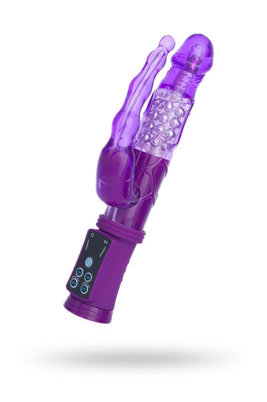 A-Toys by TOYFA  Anal-Vajinal Vantuzlu Vibratör, mor, 22 cm