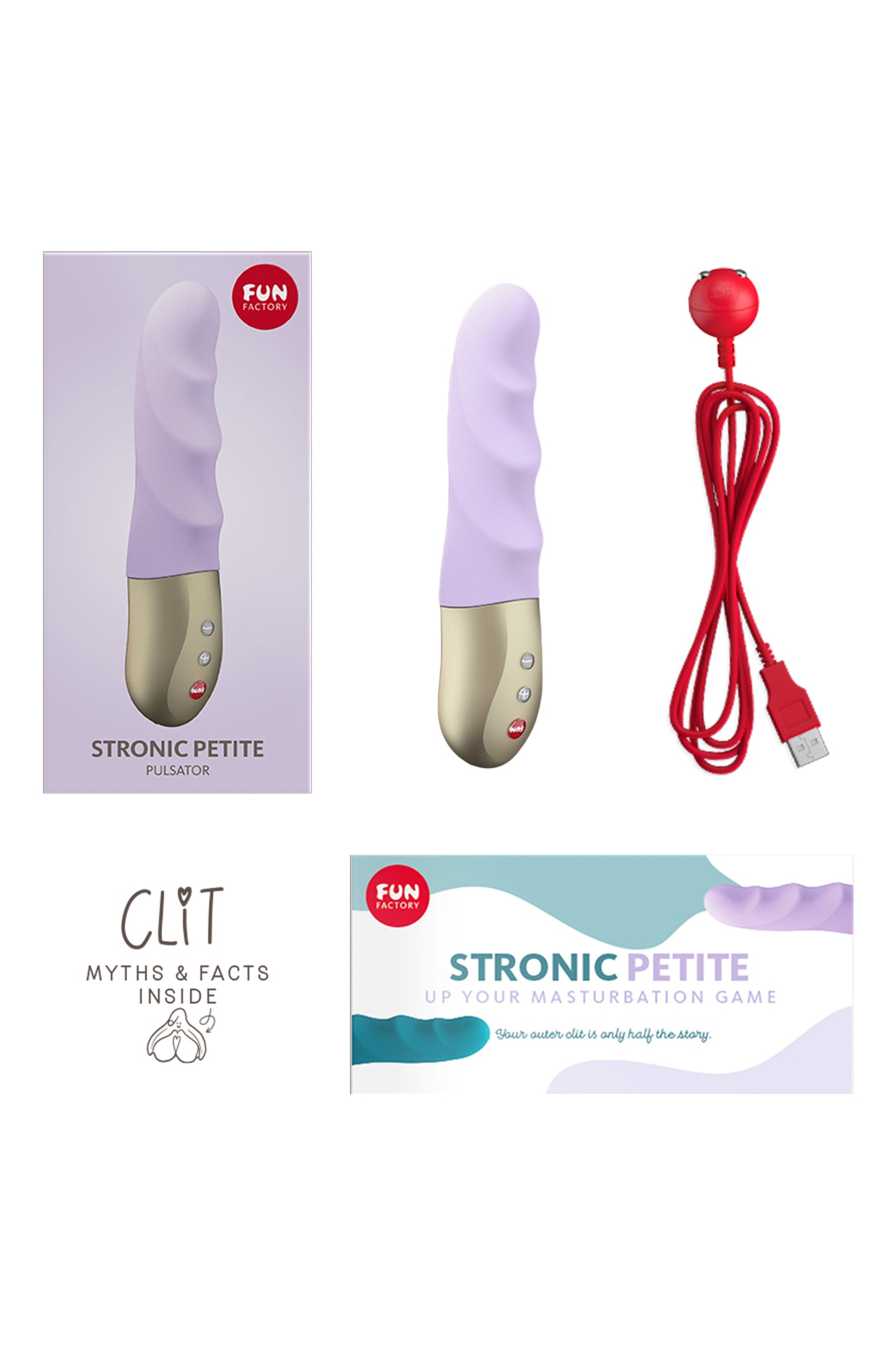 Fun Factory STRONİC PETİTE Vibratör -Mini , silikon, mor, 17 cm