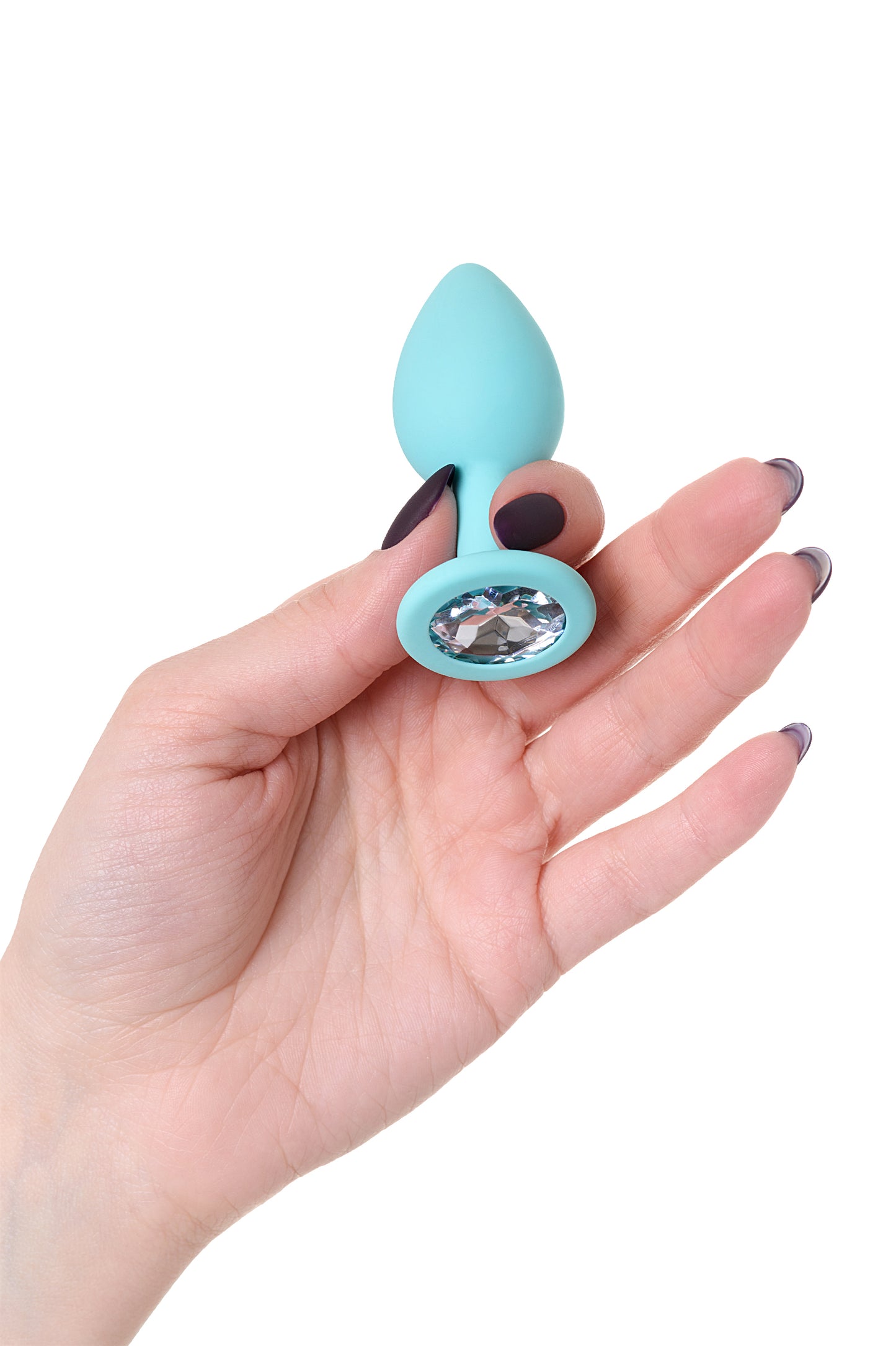 ToDo by Toyfa Brilliant anal kılıf, silikon, cam göbeği, beyaz kristalli, 7 cm, Ø 2,8 cm, 26 g