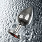Metal by TOYFA Anal Plug, Metal, gümüş, kırmızı kristalli, 8 cm, Ø 3,4 cm, 85 g