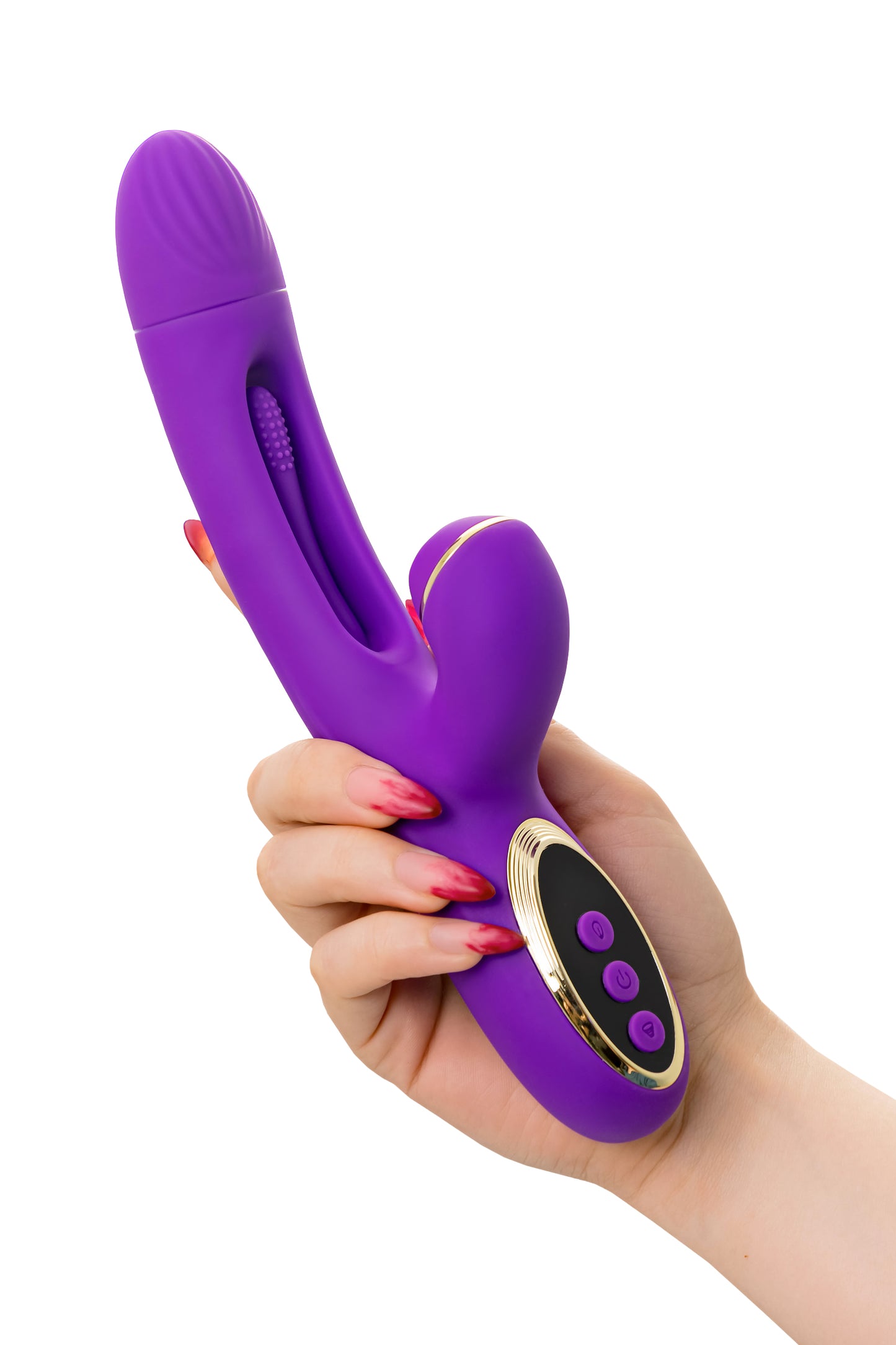JOS Pitti Silikon Mor 24cm Dil Vibratör Vakum Stimülasyon Seks Oyuncakları Kadınlar için
