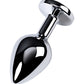 Metal by TOYFA Anal Plug, Metal, gümüş, mor kristalli, 8 cm, Ø 3,4 cm, 85 g