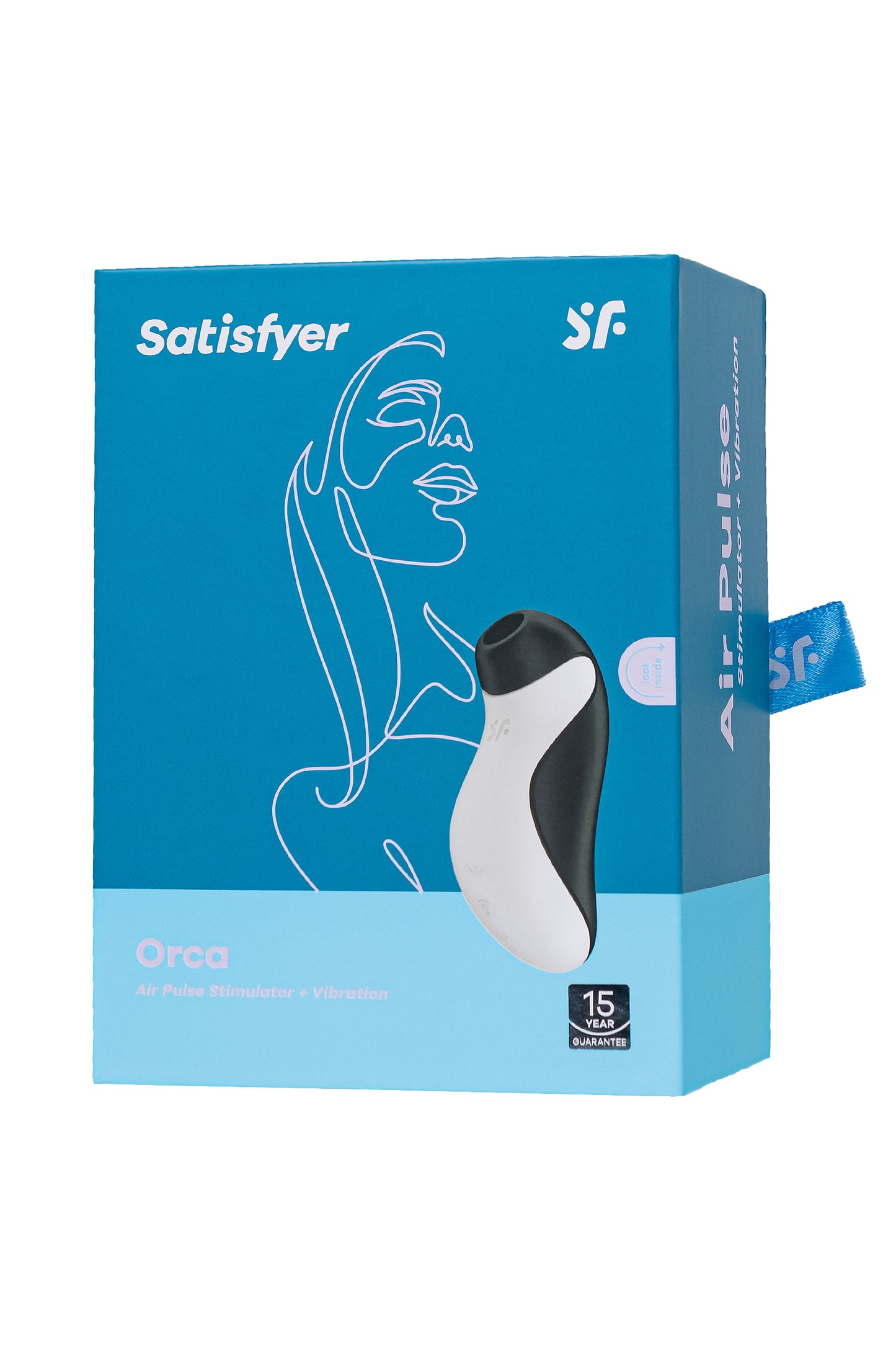 Satisfyer Orca Vakum dalgası temassız klitoral uyarıcı, silikon, siyah, 11,5 cm