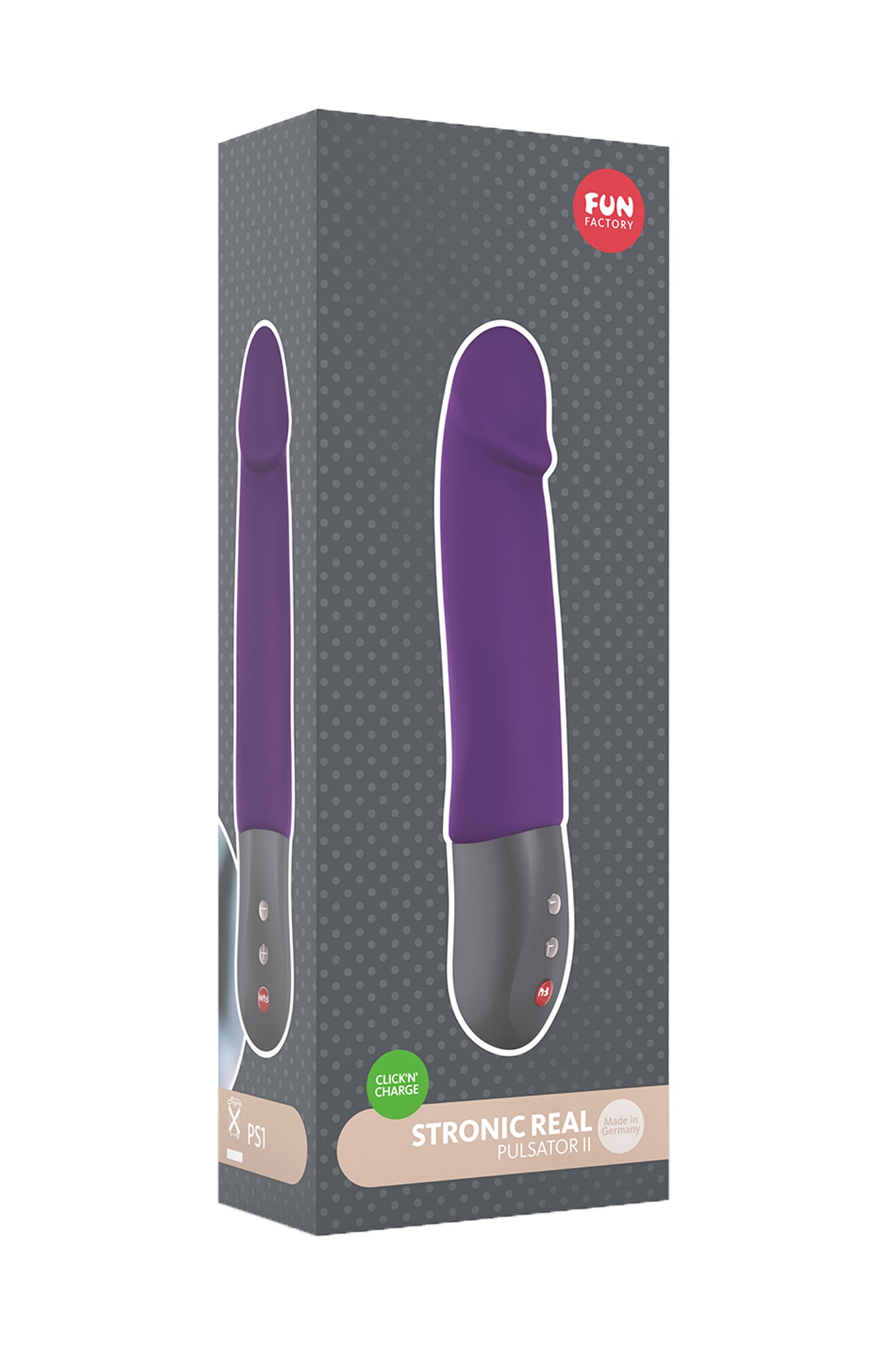 Fun Factory STRONİC REAL Vibratör, silikon, mor, 20,8 cm