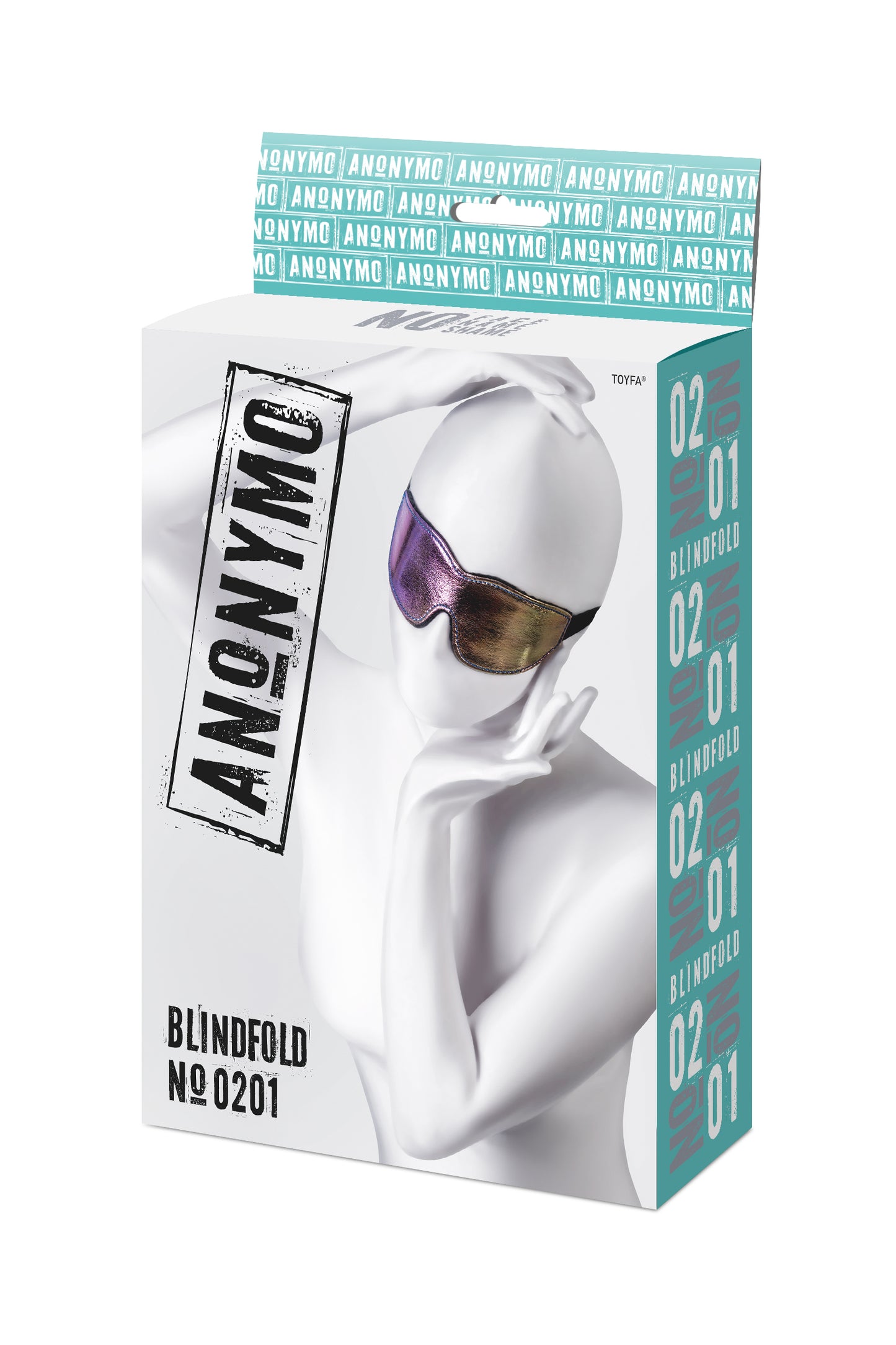 Anonymo BDSM Maske #0201, PVC, baskılı, 27,5 cm