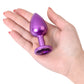 Metal by TOYFA Anal Plug, mor, mor kristalli, 8,2 cm, Ø3,4 cm, 85 g