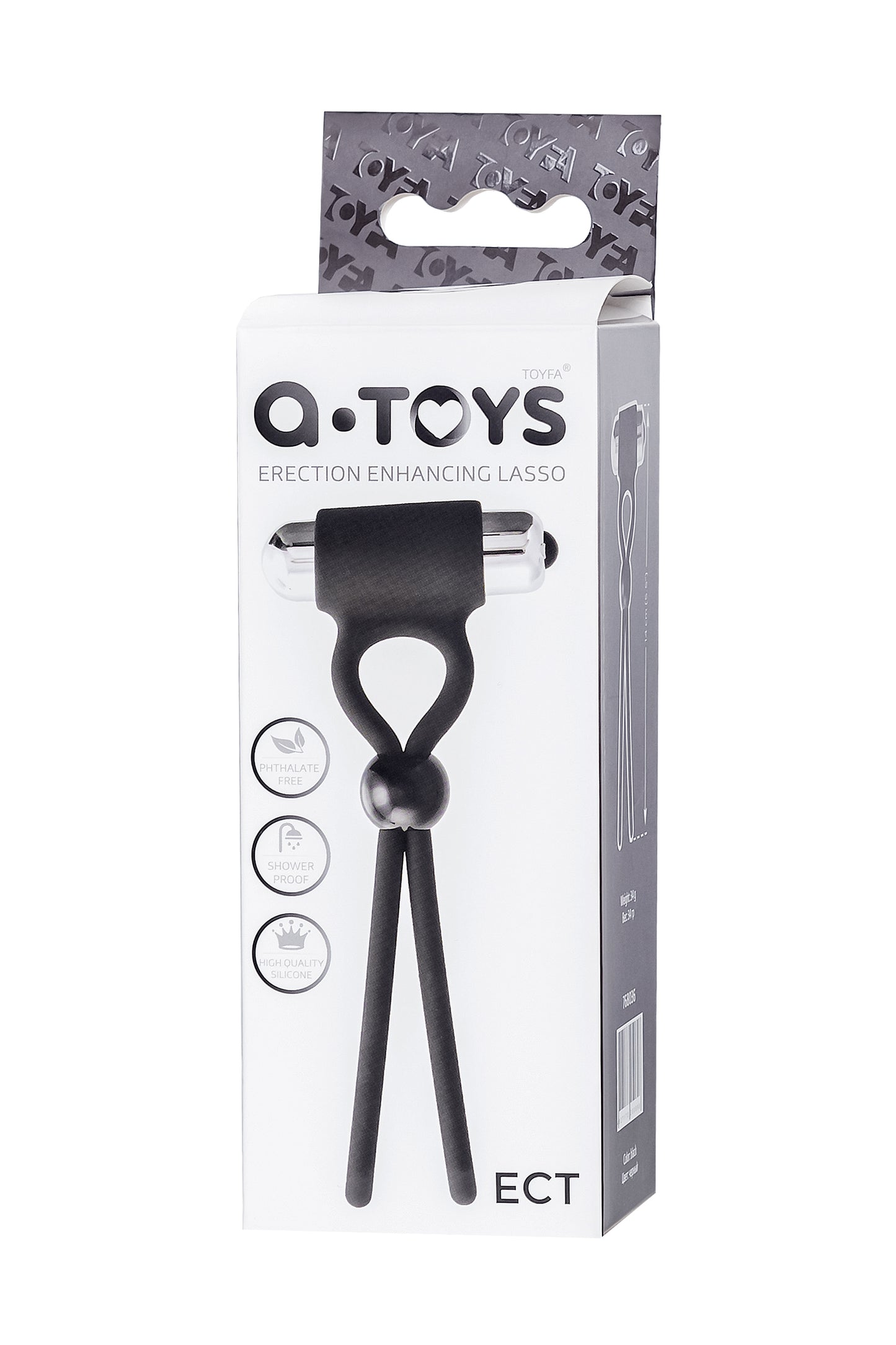 A-Toys by TOYFA Kement Ect, silikon, siyah, 14 cm