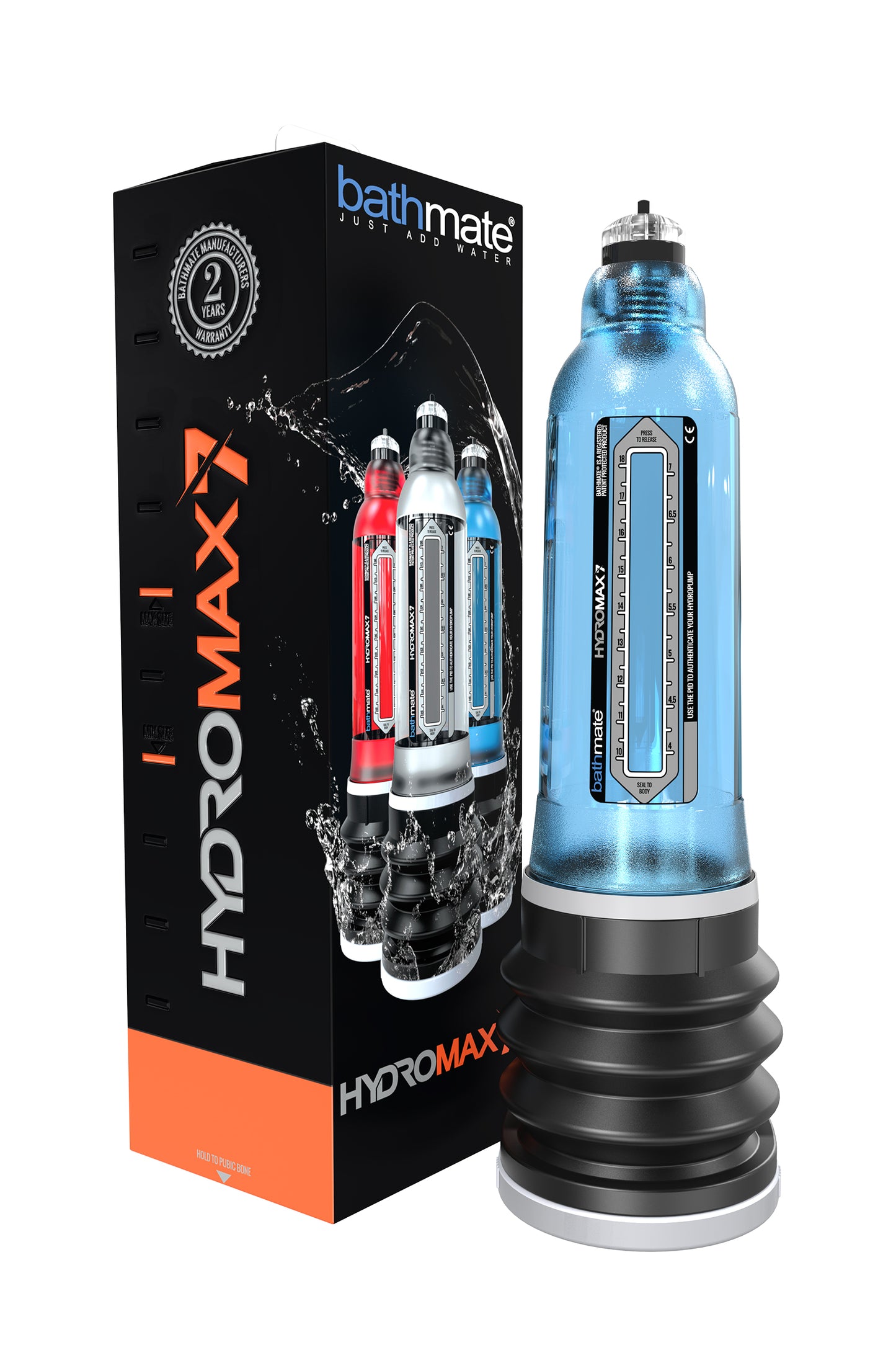 Bathmate HYDROMAX7 hidrolik pompa, ABS plastik, Cam göbeği, 30 cm (Hydromax X30 muadili)
