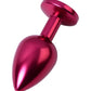 Metal Toyfa Anal Plug Metal, metal, kırmızı, kırmızı kristalli, 8,2 cm, Ø3,4 cm, 85 g