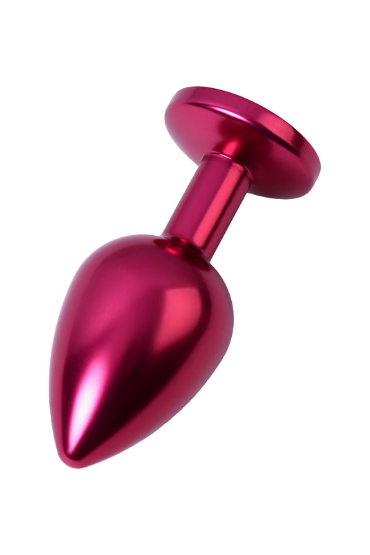 Metal by TOYFA Anal Plug, Metal, kırmızı, siyah kristalli, 8,2 cm, Ø3,4 cm, 85 g