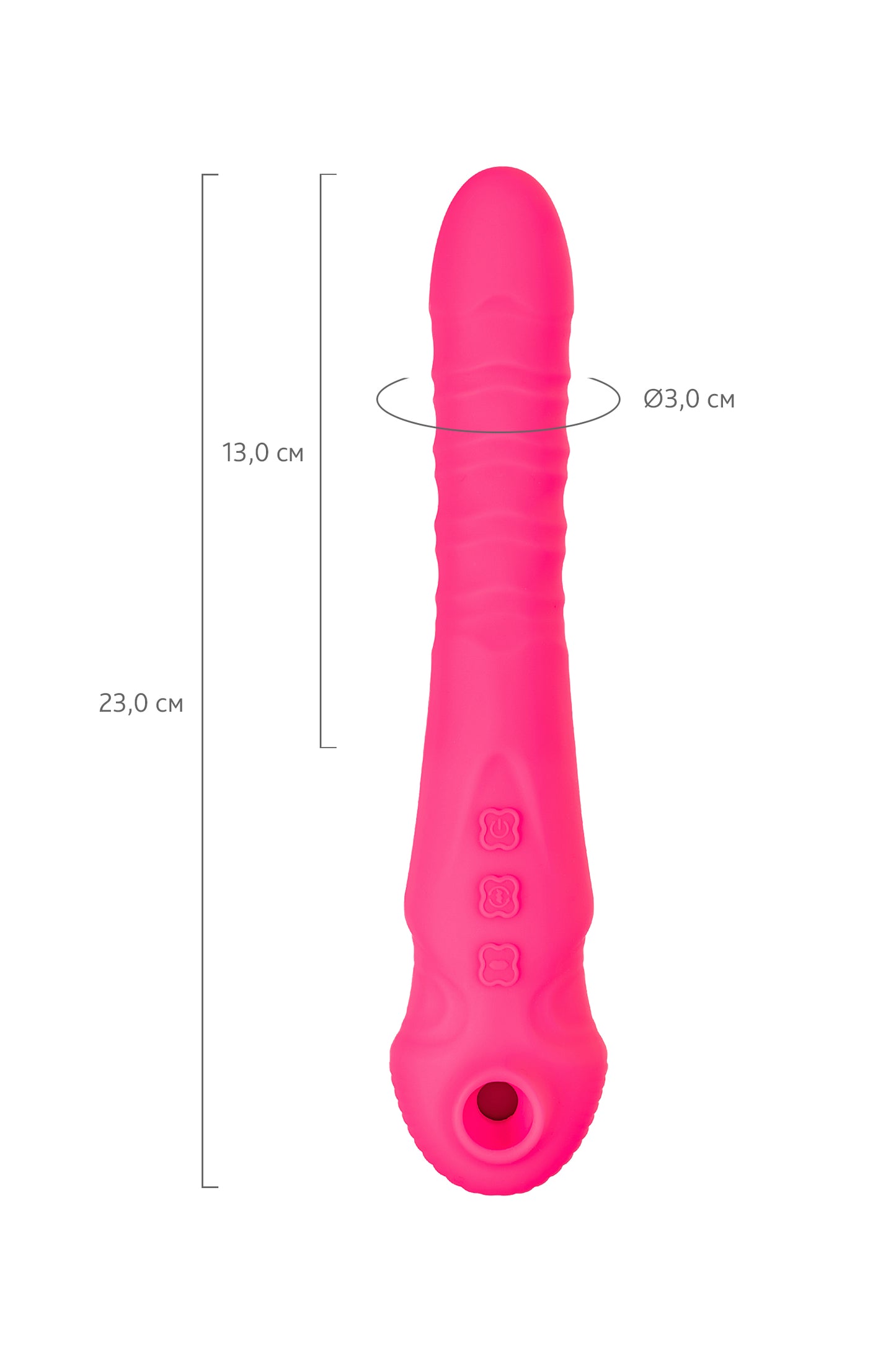 Vakum uyarımlı vibratör-pulsatör JOS COTOX, silikon, pembe, 23 cm