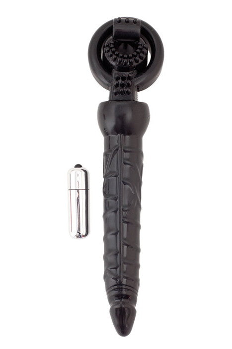Black & Red by TOYFA Titreşimli penis Eki, PVC, Siyah, 24 cm