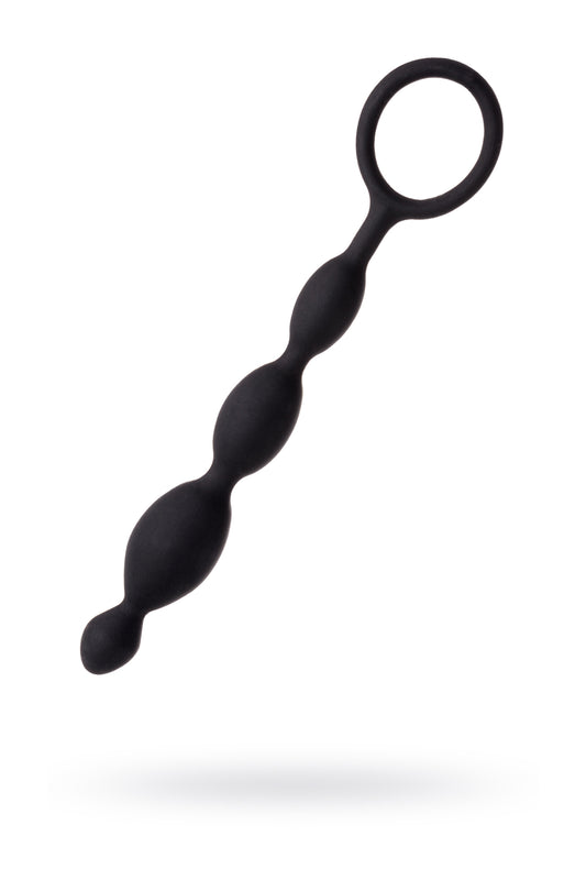 A-Toys by TOYFA  Anal Boncuk S, silikon, siyah, 19,5cm