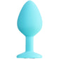 ToDo by Toyfa Brilliant Anal Plug, silikon, mavi, 8 cm, Ø 3 cm, 50 g