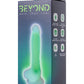 Beyond by Toyfa Dick Glow Gece Parlayan Dildo, Silikon, Şeffaf, 18 cm