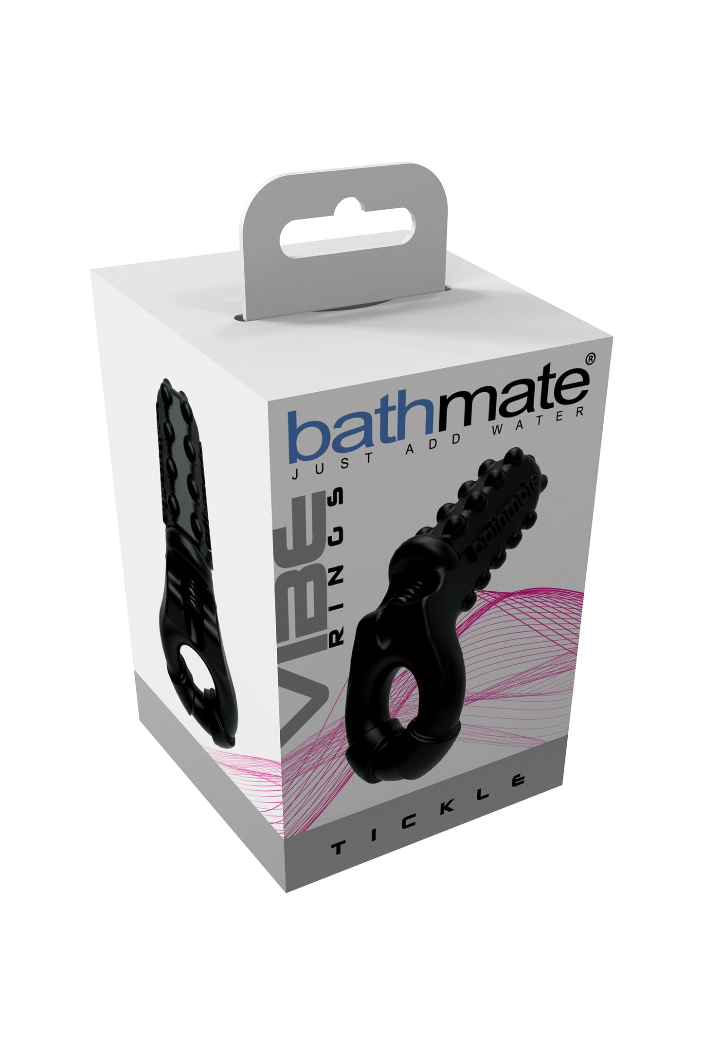 Bathmate Penis üzerindeki titreşim halkası Tickle, elastomex, siyah, Ø5 cm