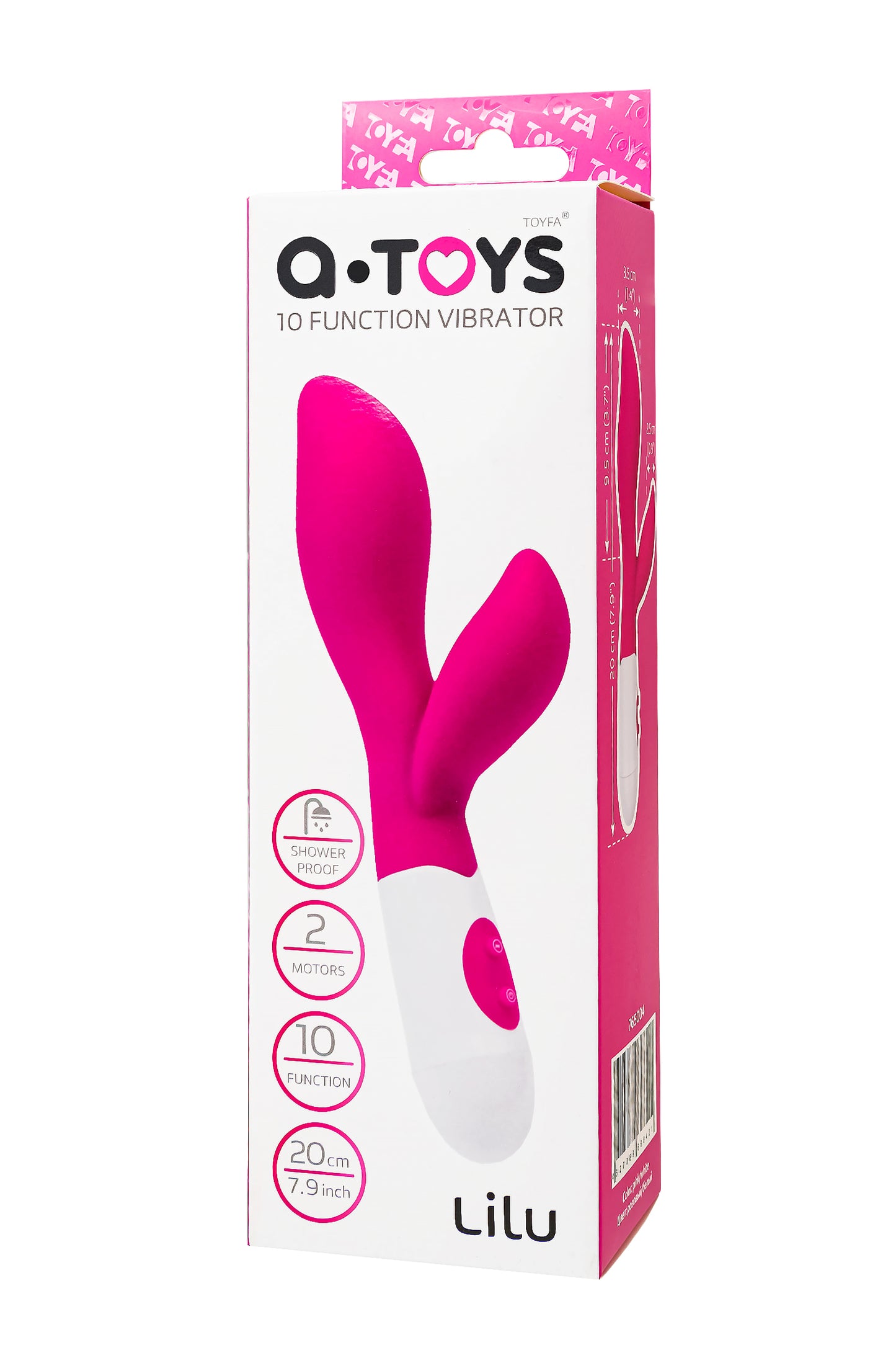 A-Toys by TOYFA Lilu Klitoral Uyarıcı Vibratör, silikon, pembe, 20 cm