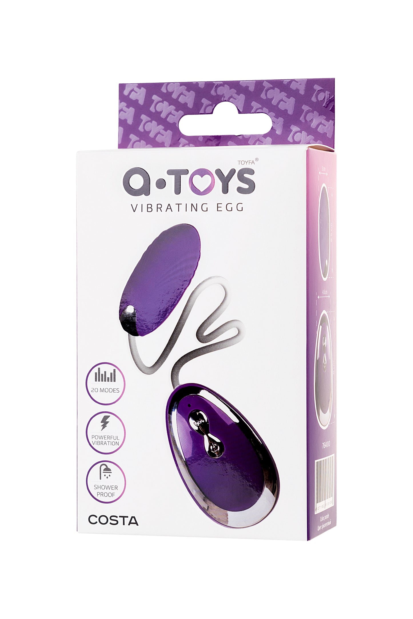 A-Toys by TOYFA Costa Mini Vibratörü, silikon, mor, 6,5 cm