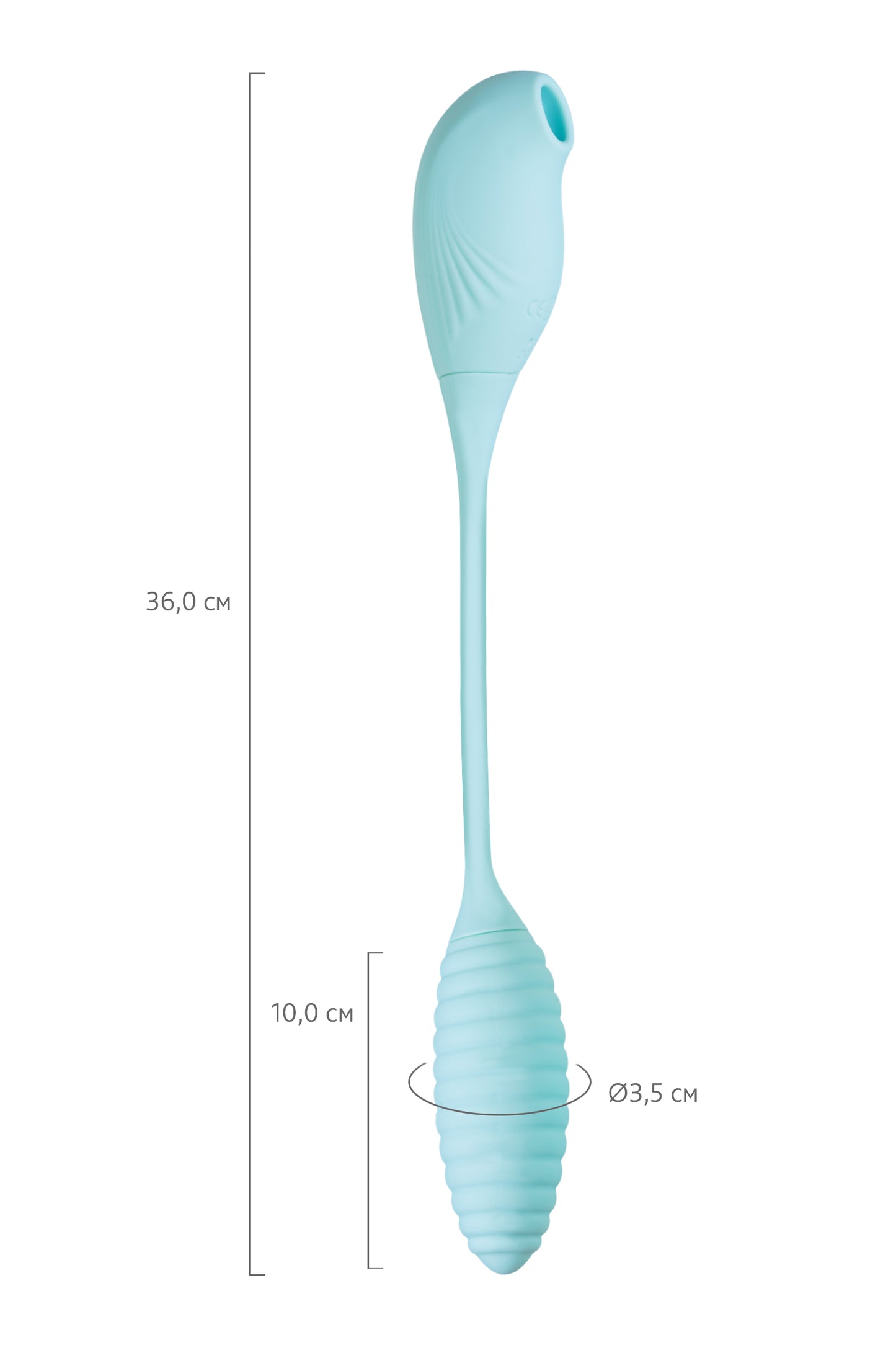 JOS Roow vakum dalgası stimülatörü, silikon, mavi, 36 cm