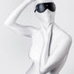 Anonymo BDSM Maske , PU deri, Siyah, 24 cm