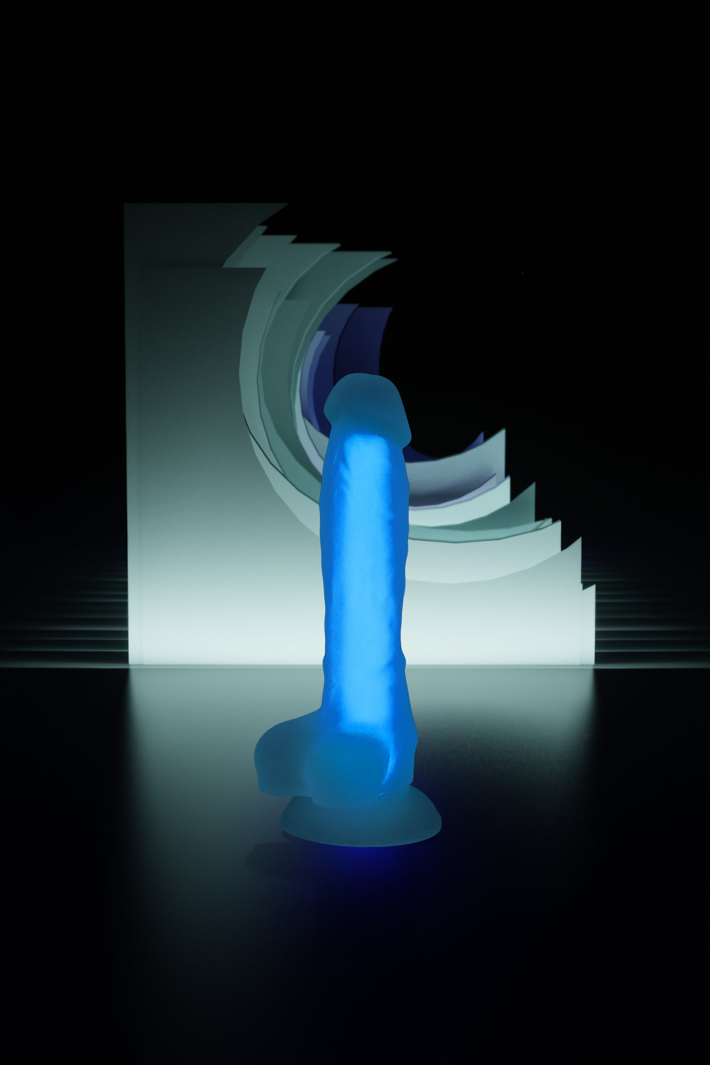 Beyond by Toyfa  Steve Glow Gece Parlayan Dildo, Silikon, Şeffaf, 20 cm