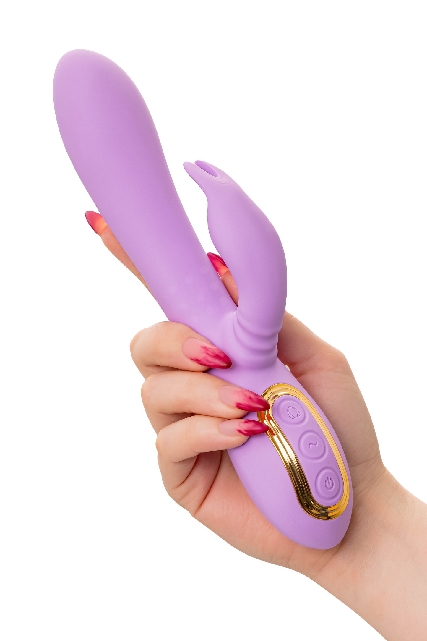 JOS Jammy Silikon Mor 22.5 cm Dönen Klitoral Stimülatörü Titreşimli Silindir