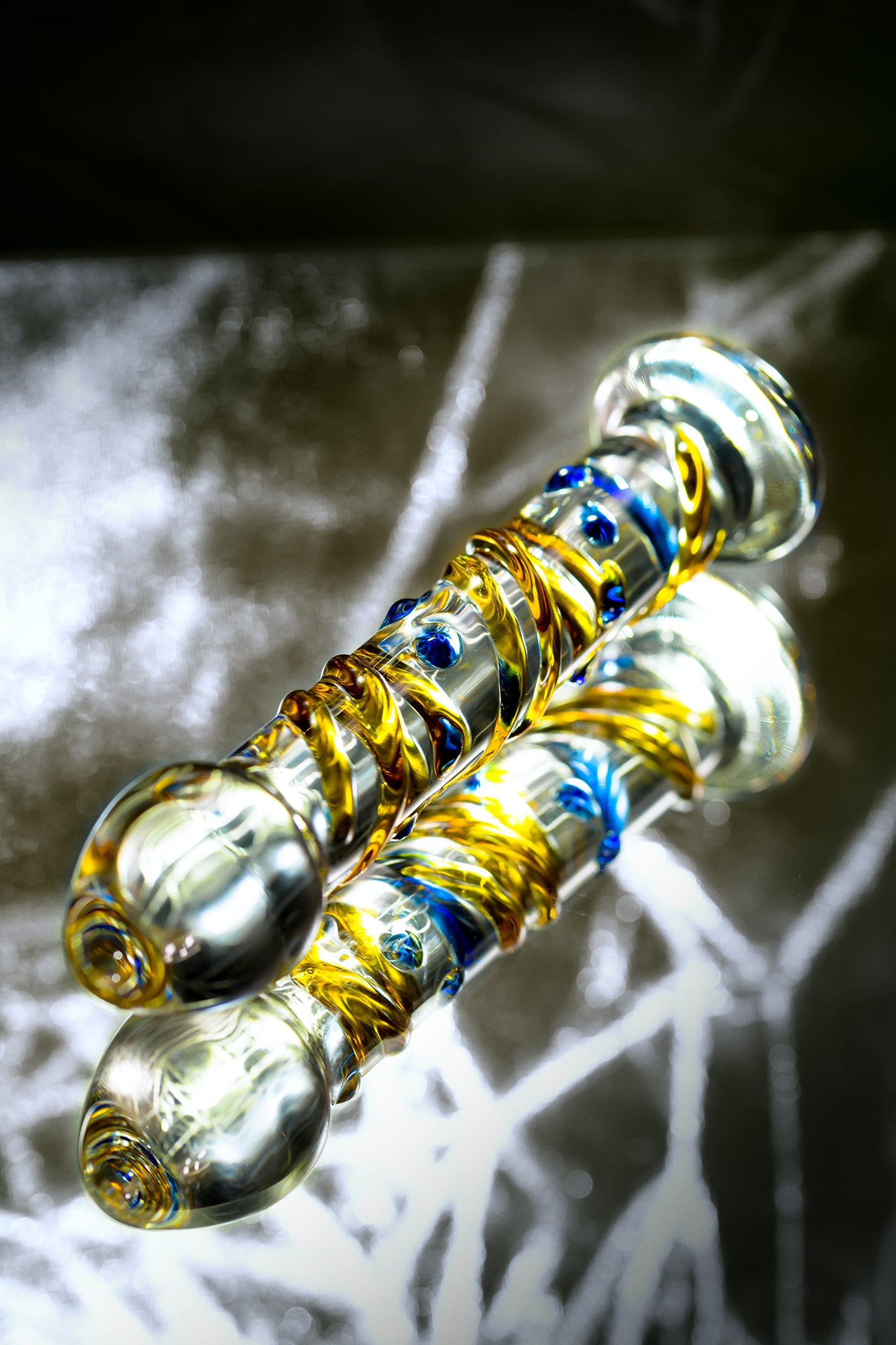 Sexus Glass Cam Dildo, Şeffaf, 17,5 cm