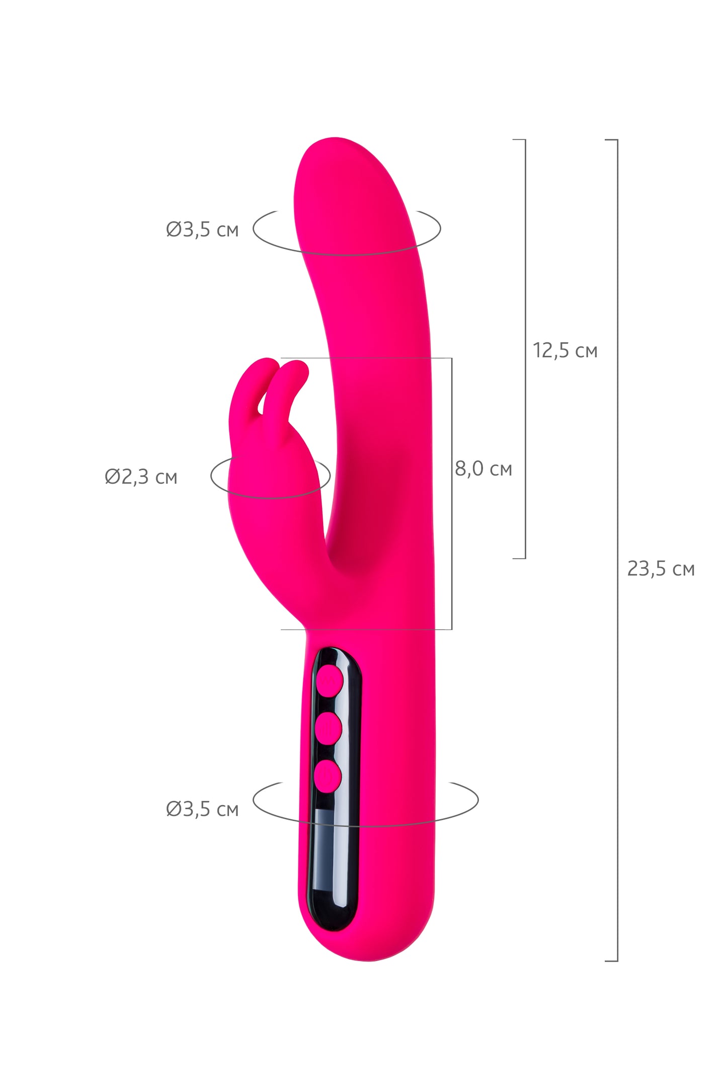eroTeq Rablock Klitoral uyarımlı G noktası vibratörü , silikon, pembe, 23,5 cm