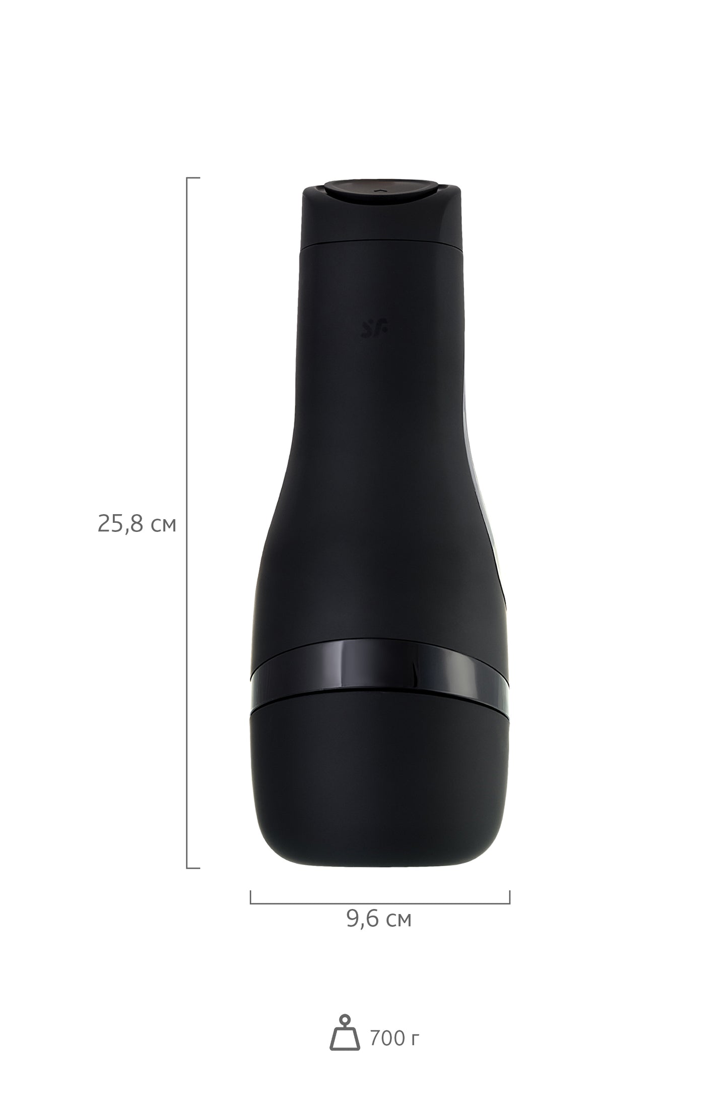 Satisfyer Men Classic Masturbator gerçekçi Olmayan, TPE, siyah, 25,4 cm