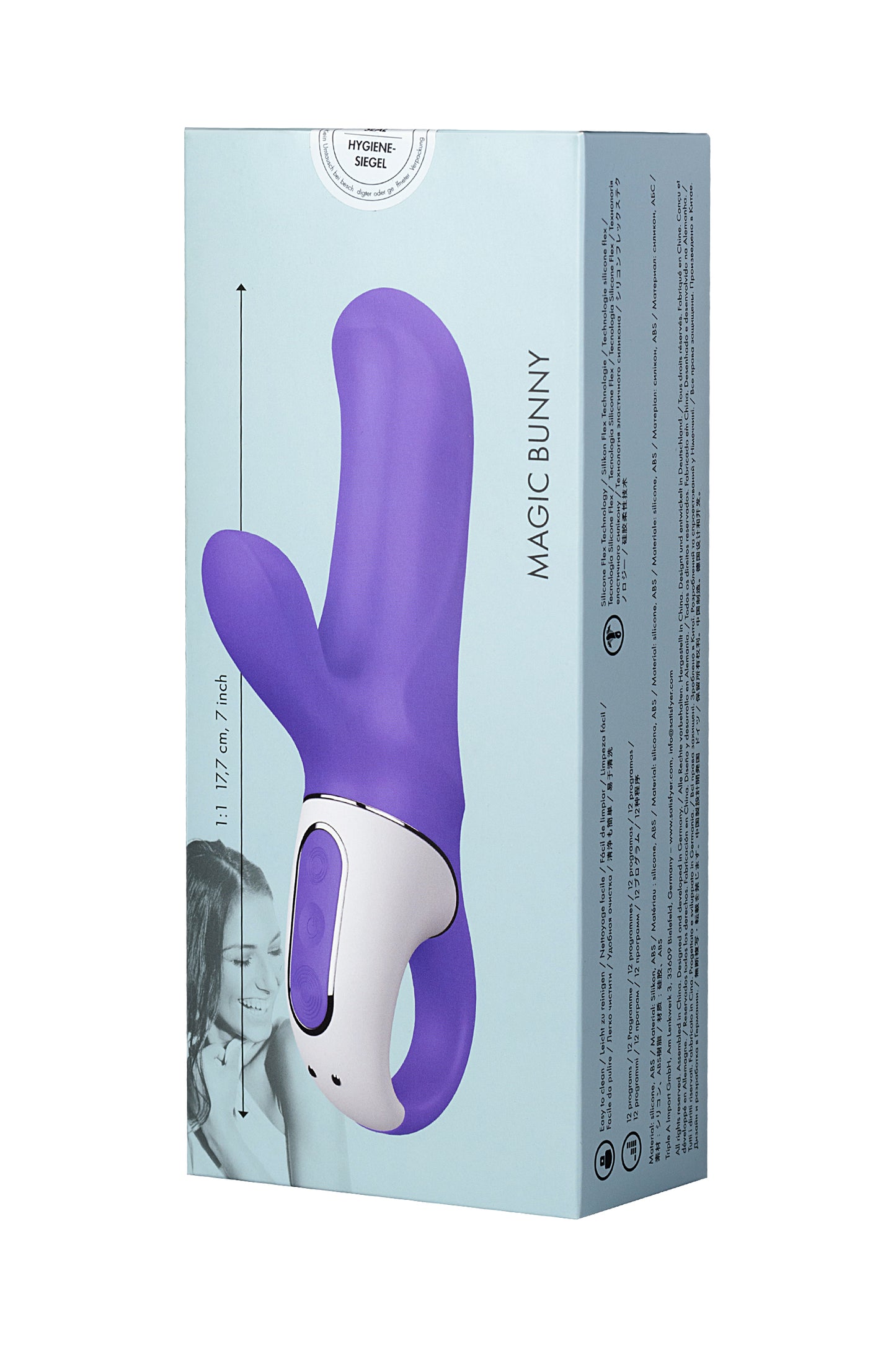 Satisfyer Magic Bunny Gerçekçi olmayan  Vibratörü, Silikon, Mor, 17,7 cm