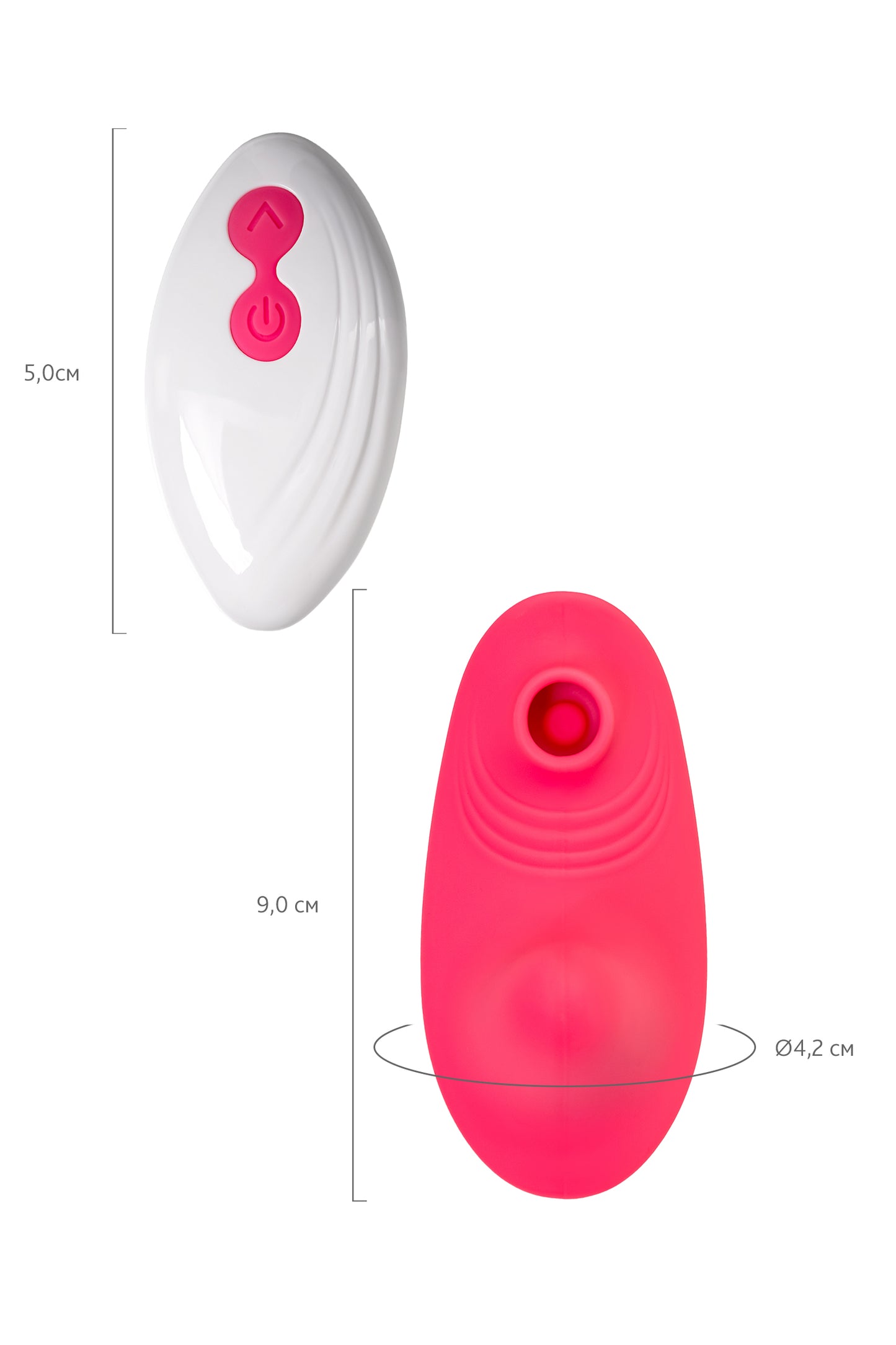 JOS Klitorisin vakum dalgası uyarımı ile titreşimli külot parçası Xiari, silikon, pembe, 9 cm