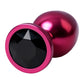 Metal by TOYFA Anal Plug, Metal, kırmızı, siyah kristalli, 8,2 cm, Ø3,4 cm, 85 g