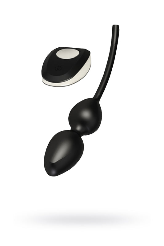 Mystim Jane Untamed Geisha Balls Vajinal Toplar, titreşimli, silikon, siyah