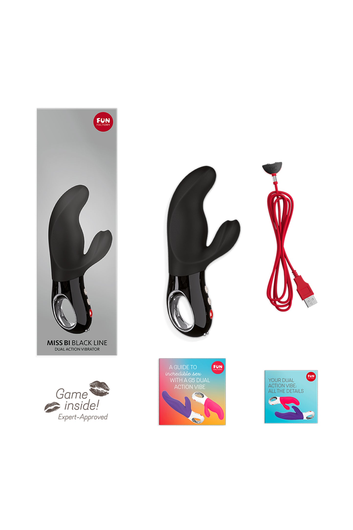 Fun Factory MİSS Bİ Vibratör, silikon, siyah, 17 cm