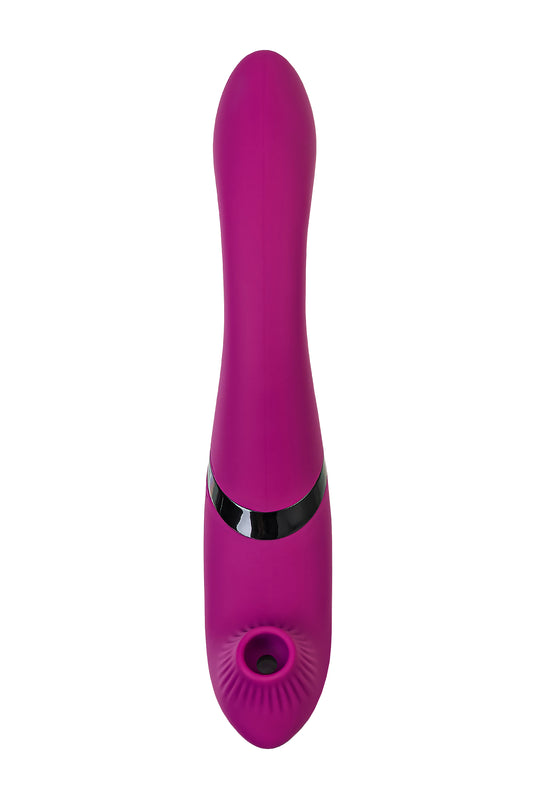 JOS Vakum uyarımlı döner vibratör Spinser, silikon, mor, 23 cm