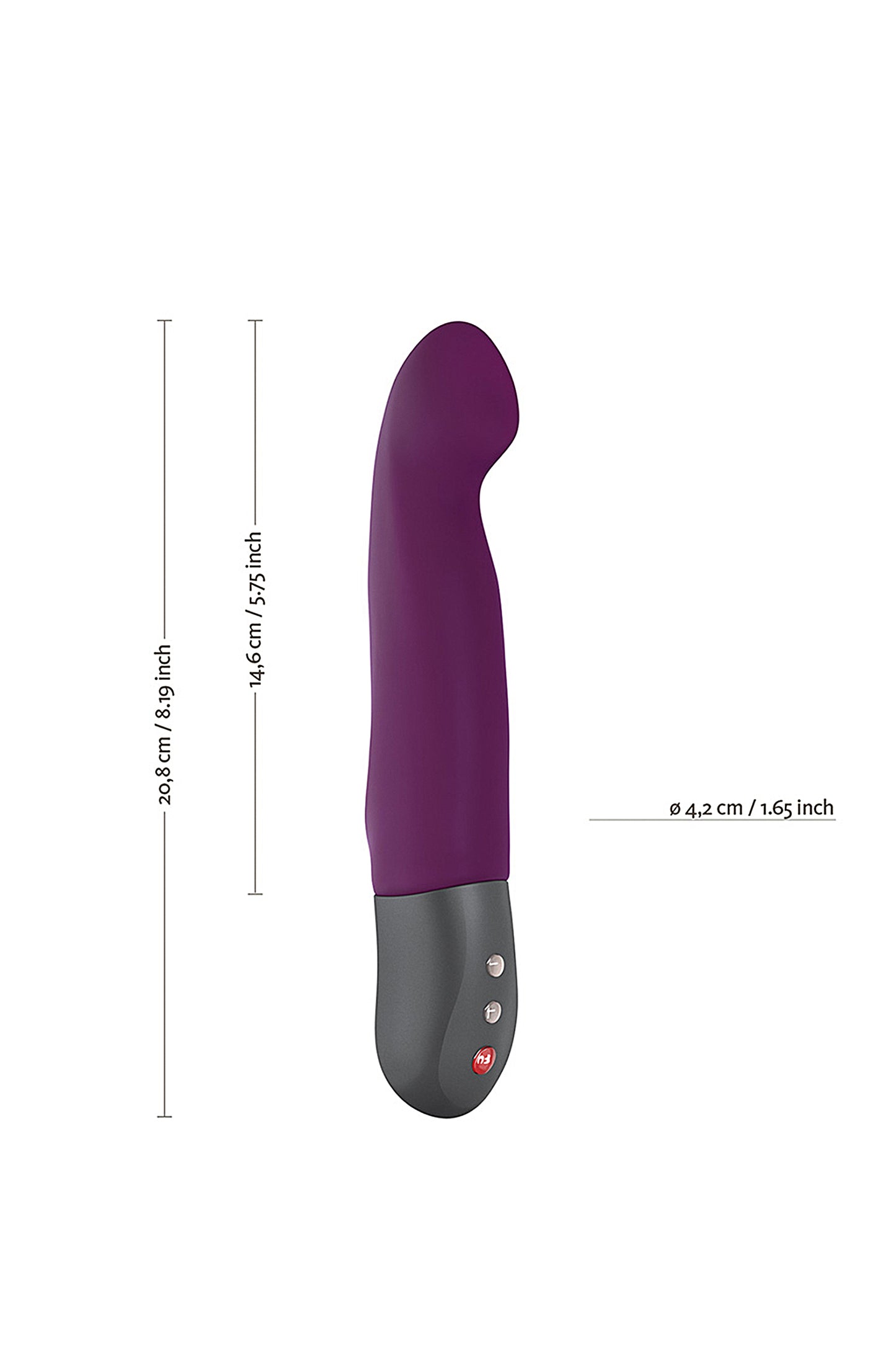 Fun Factory STRONİC G Vibratör, silikon, böğürtlen, 20,8 cm