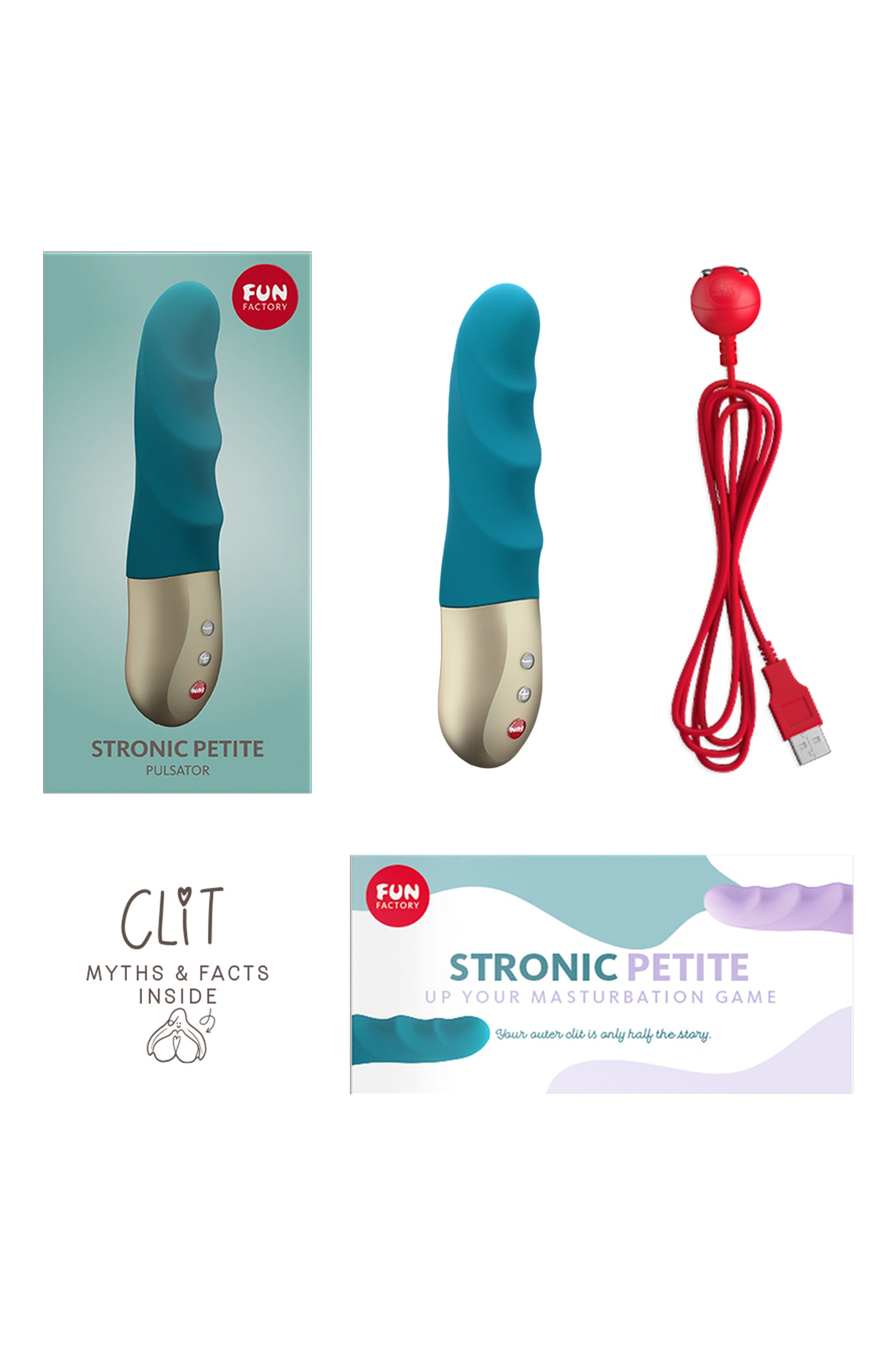 Fun Factory STRONİC PETİTE Vibratör -Mini , silikon, mor, 17 cm