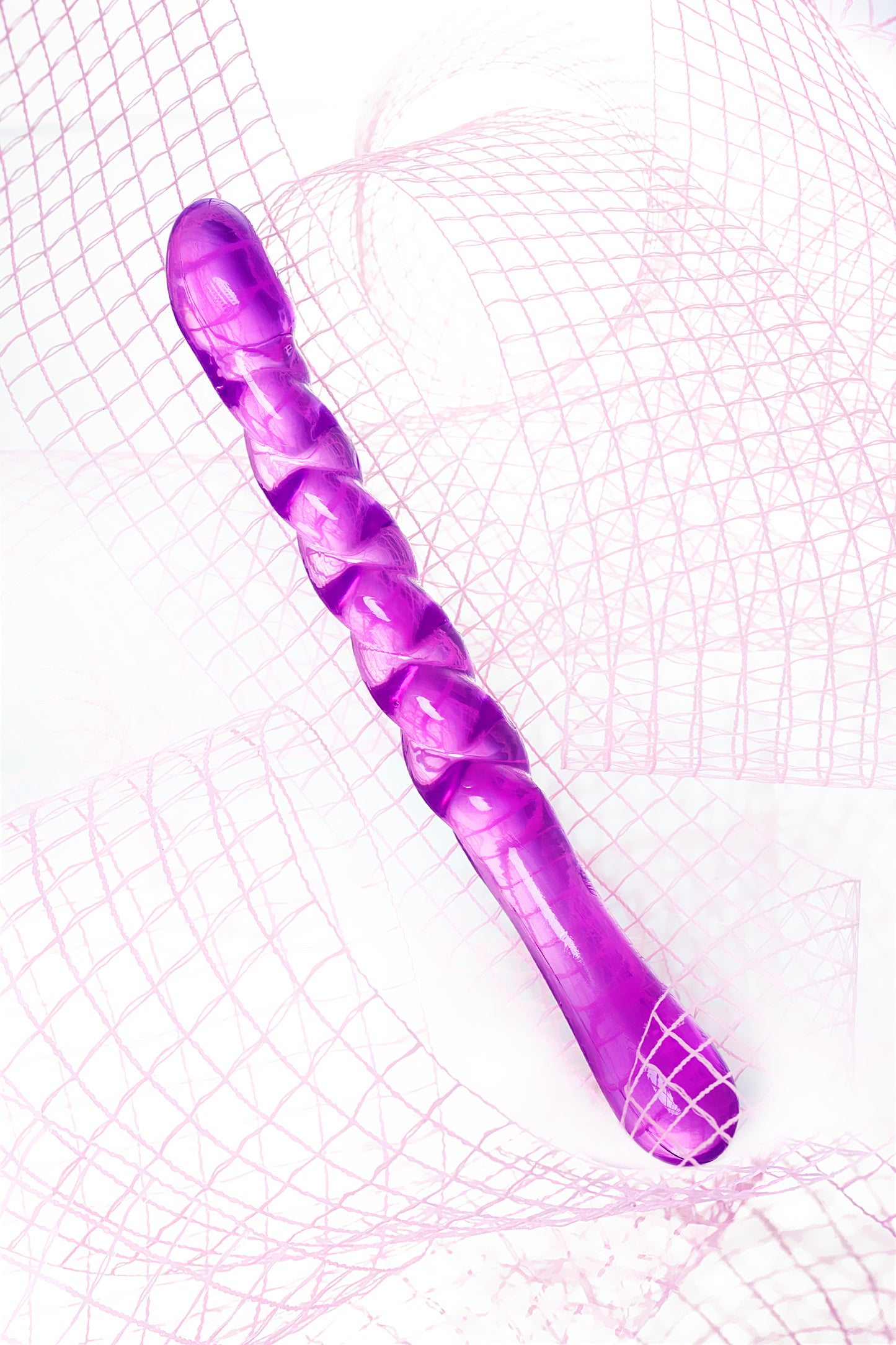 A-Toys by TOYFA Çift taraflı Jel Dildo  Tanza, TPE, mor, 27,5 cm